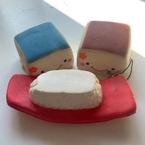 tofu and sushi squishies
